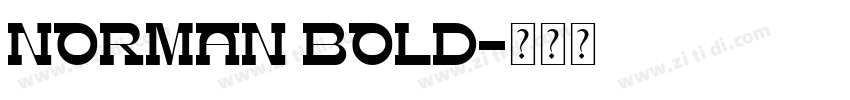 norman bold字体转换